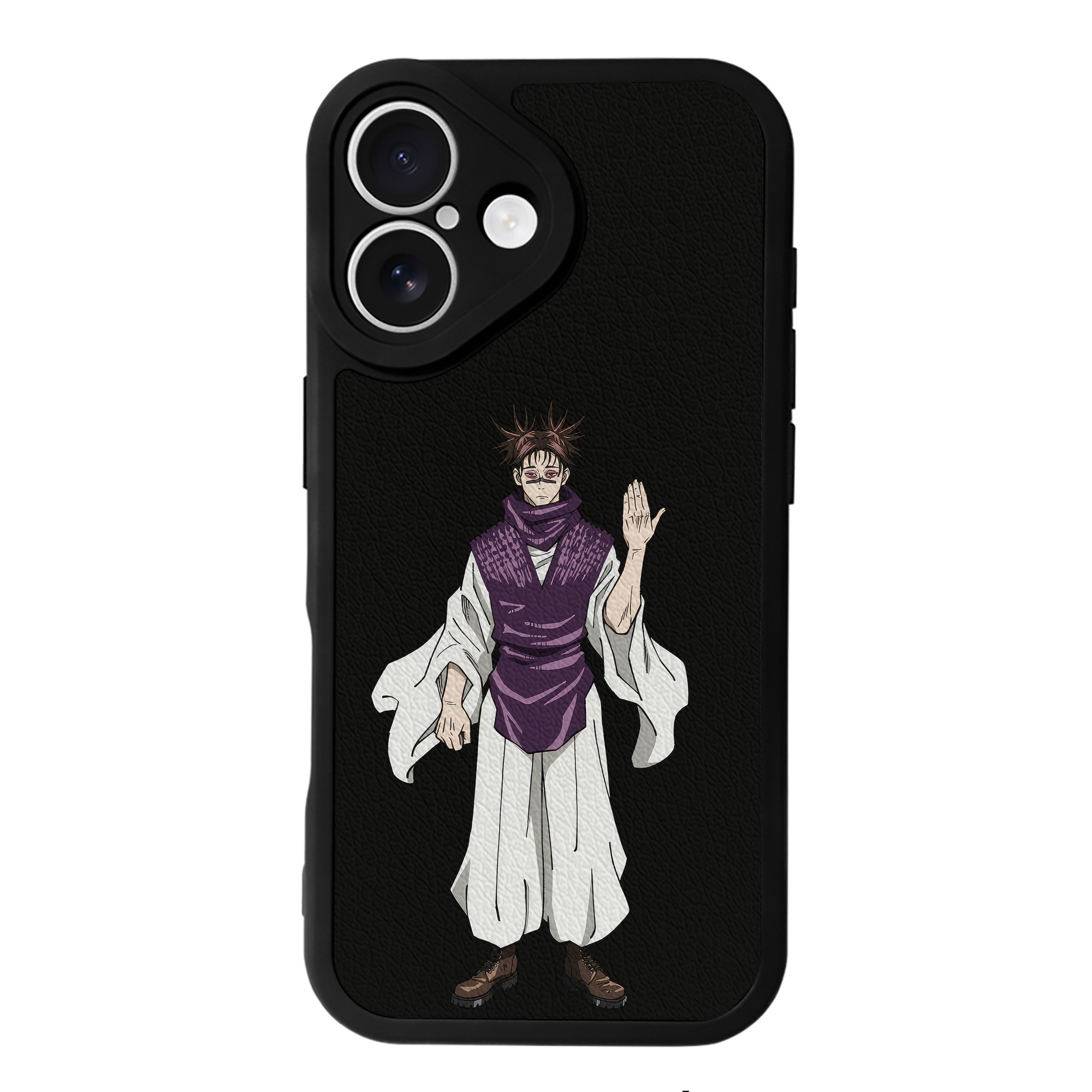 （画像用） 呪術廻戦 Jujutsu Kaisen 【iPhone 16シリーズ対応】シリコンスマホケース（レザー調） 材質：シリコン